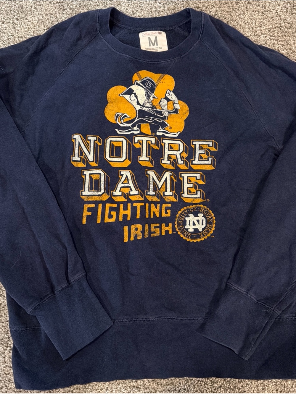 Notre Dame Fighting Irish Navy Crewneck Sweatshirt